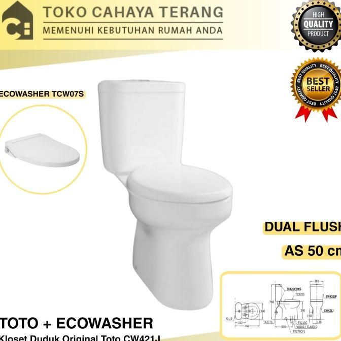 Jual Kloset Duduk Toto Cw J Eco Washer Tcw S Kloset Duduk Toto Sdf Sd Shopee Indonesia