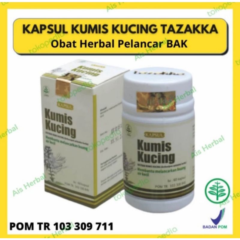 Kapsul Kumis Kucing Tazakka isi 60 kapsul original