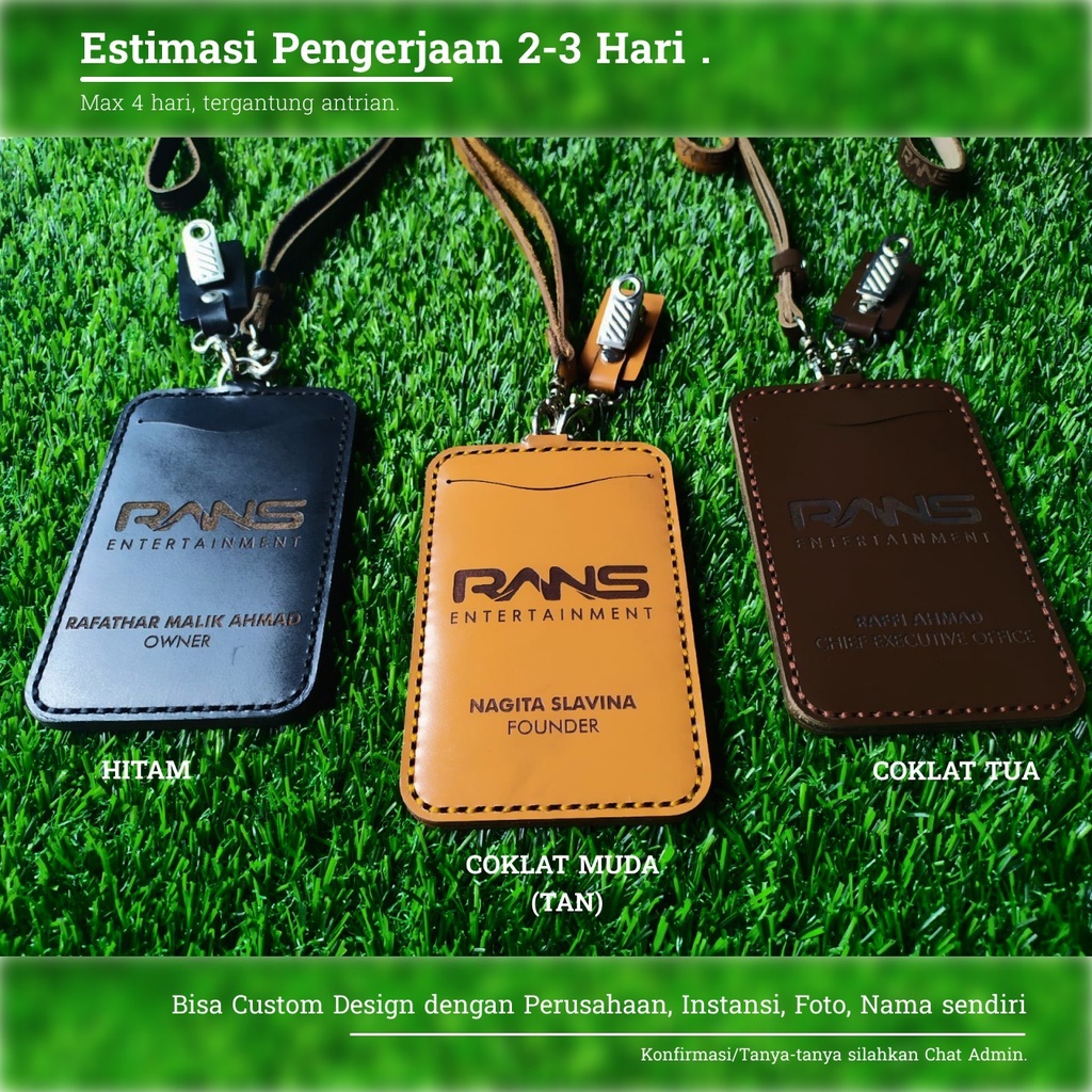 

ID Card Holder Name Tag Kulit Asli Gantungan Id Card