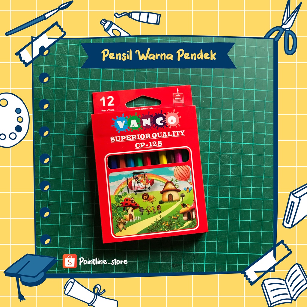 

Pensil Warna 12 Warna Vanco Pendek