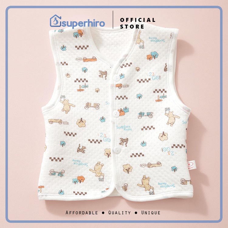 Rompi Atasan Baju Hangat Baby Bayi Newborn Anti Angin Tangan Buntung