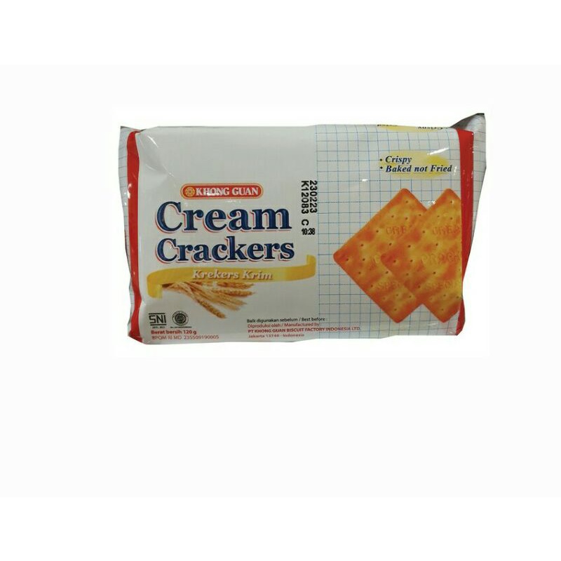 

Biskuit Khong Guan Cream Crakers 115 gram 1Pcs Snack Krim Kreker