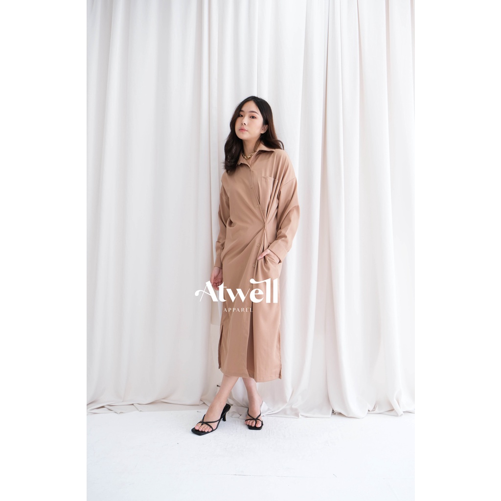 Agatha Oversize Wrap Long Shirt Dress