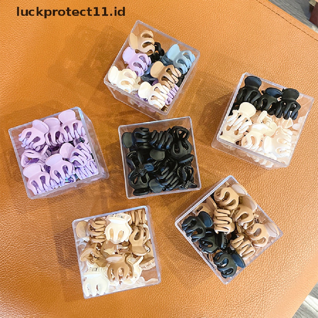 10pcs Jepit Rambut Mini Bahan Plastik Matte Untuk Bayi Perempuan