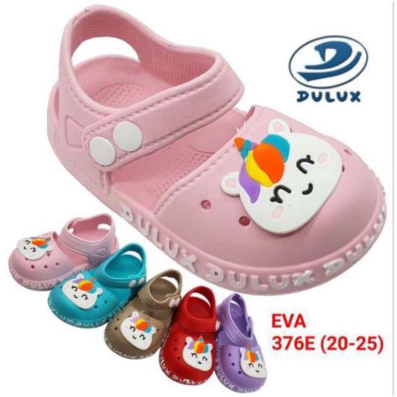 DX-376E Sandal Sepatu Anak Perempuan Karakter Unicorn Merek Dulux Ukuran 20-25 Usia 1 2 3 4 5 tahun Murah EVA