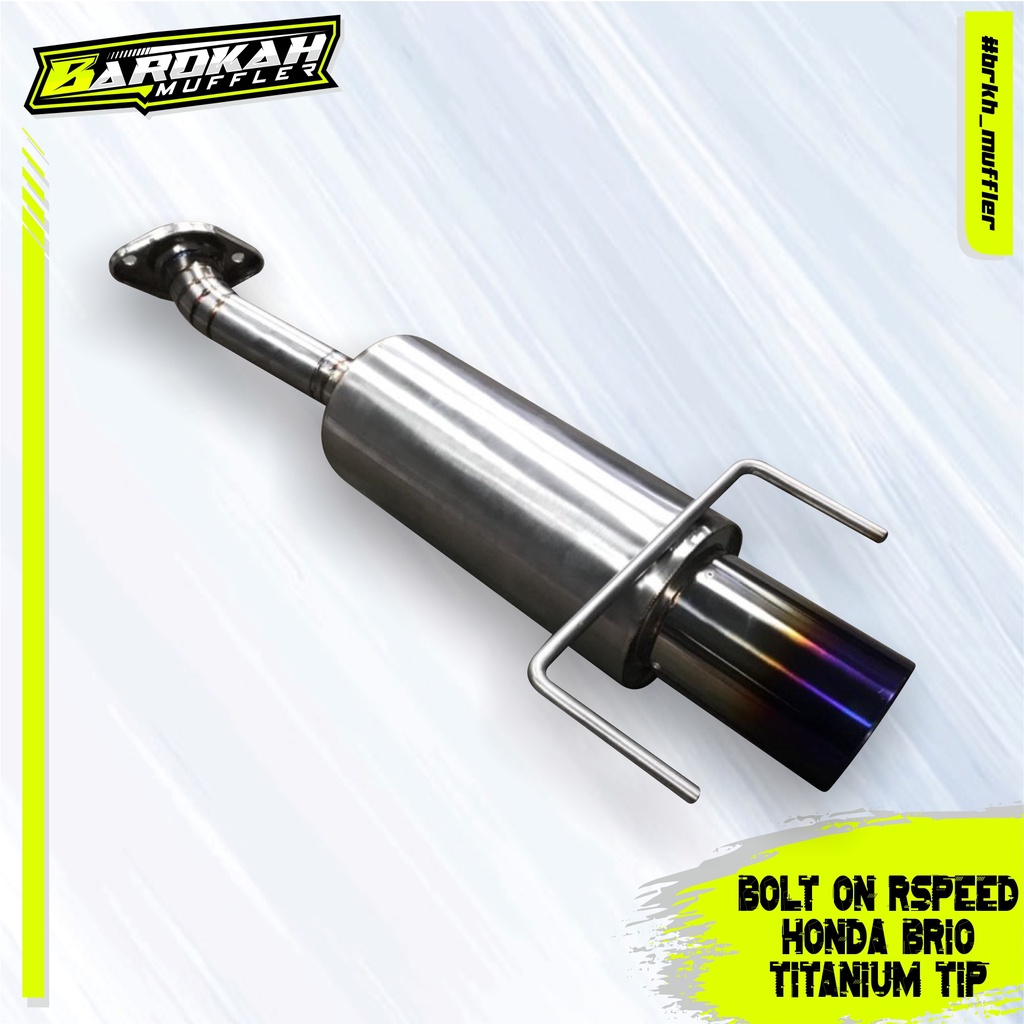 Muffler Rspeed Honda Brio Titanium Tip Bolt On - High Quality