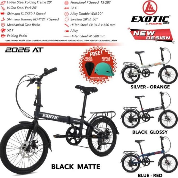PRODUK TERBARU SEPEDA LIPAT 20 INCH EXOTIC 2026 AR NEW ERGT64616E