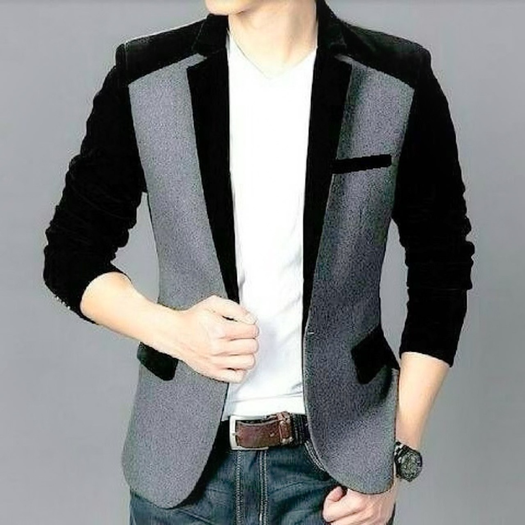 hot product jas cowok casual slimfit/ blazer kekinian pria korea/ jas santai pria casual/ blazer