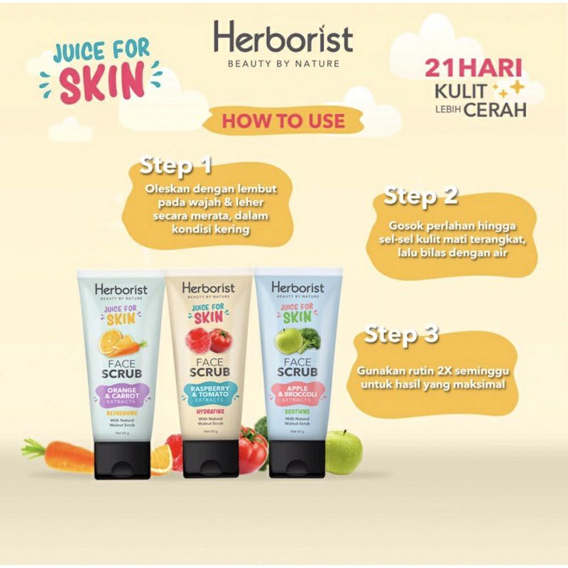 Herborist Juice For Skin Face Scrub – 60gr