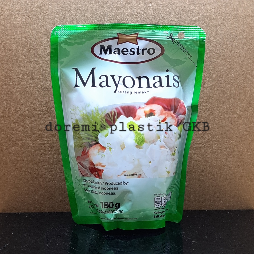 

Maestro mayonaise 180gr / mayo kecil / Mayonais pouch kecil / mayo salad buah pouch