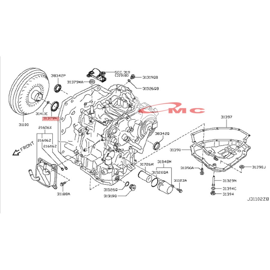 Seal Oil Converter Matic Nissan Juke Livina L11 Original 31375-3JX1A