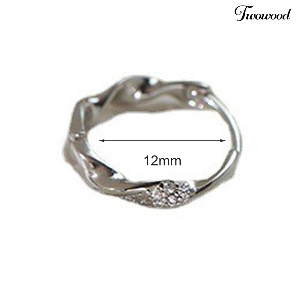 1 Pc Anting Bentuk Bulat Twisted Bahan Cubic Zirconia Untuk Wanita