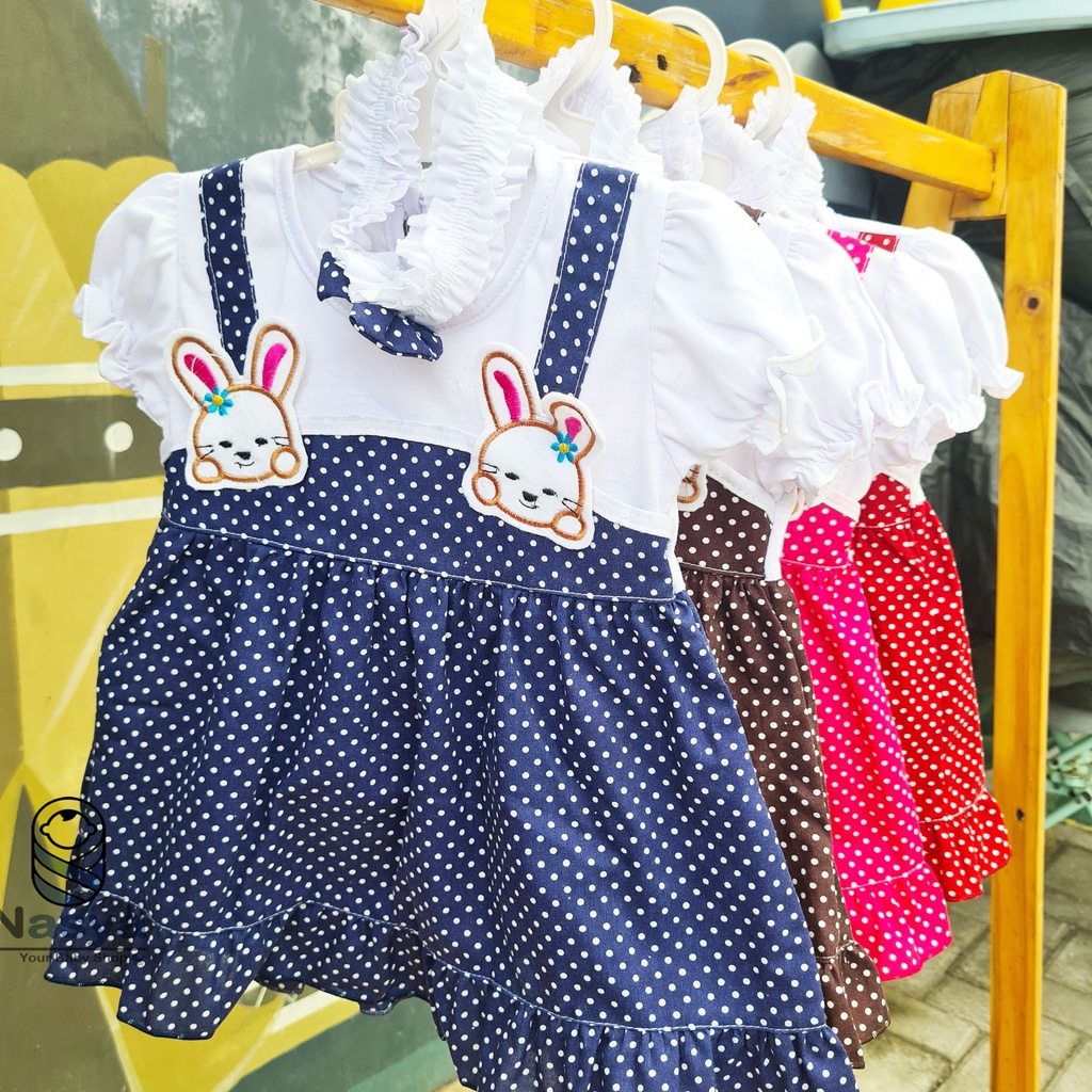 [P-070] Dress Bayi Perempuan usia 0-6 bulan Motif Butterfly