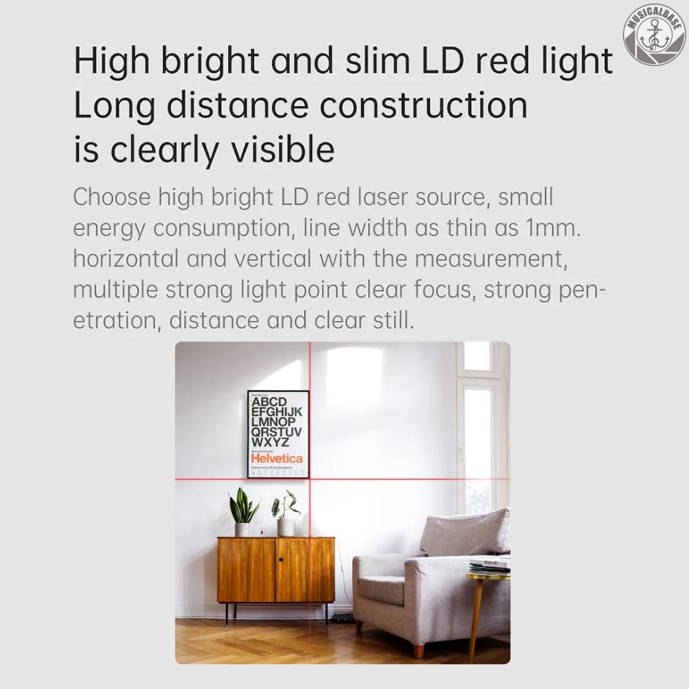 Atuman DUKA LI1 Inclinometer Digital Laser Pengukur Level Kemiringan 360 Derajat Rechargeable° Layar Laser LED Ganda