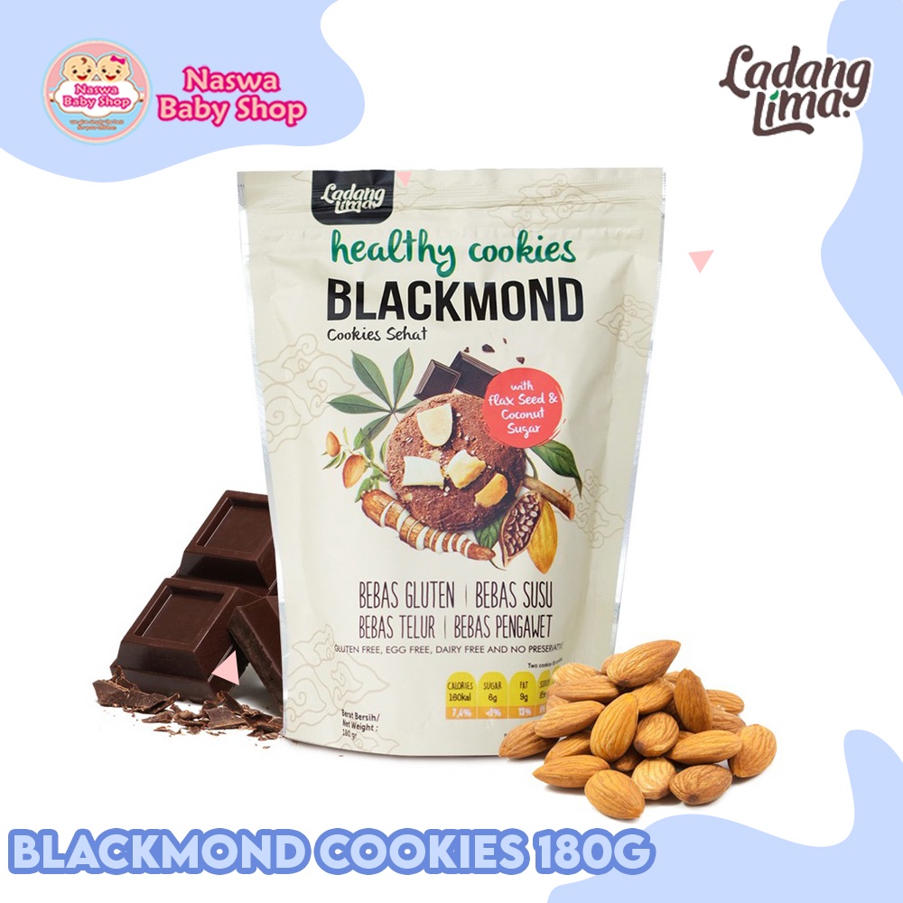 Ladang Lima Blackmond Cookies Cemilan Sehat 80 | 180g
