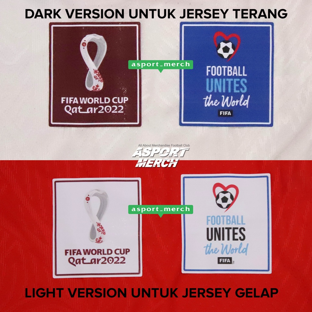 PATCH JERSEY WORLD CUP  JERSEY BOLA PIALA DUNIA