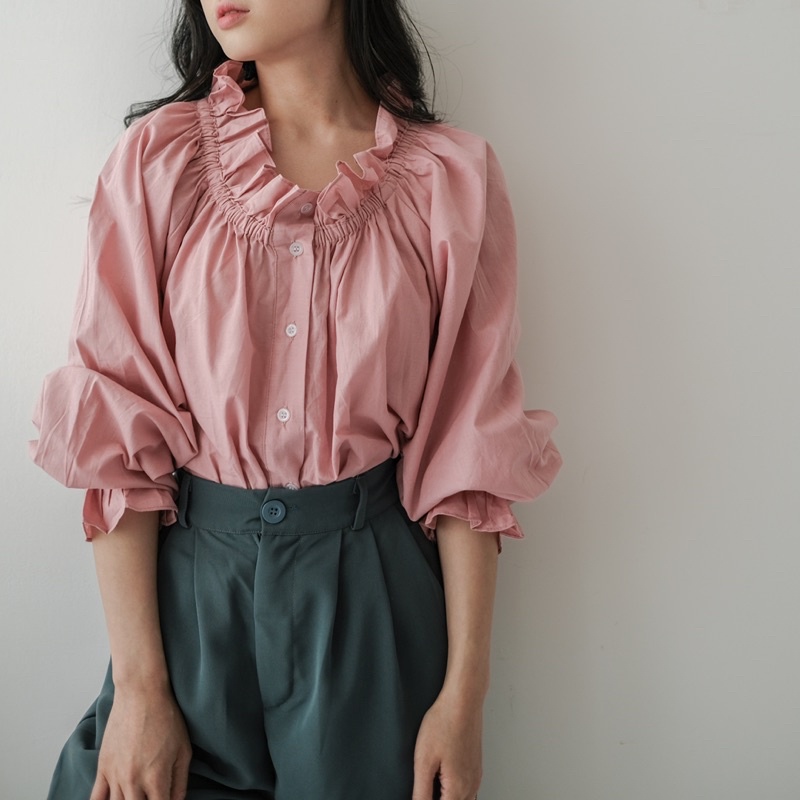 KOOZEE - ROWENA RUFFLE SHIRT - KEMEJA WANITA