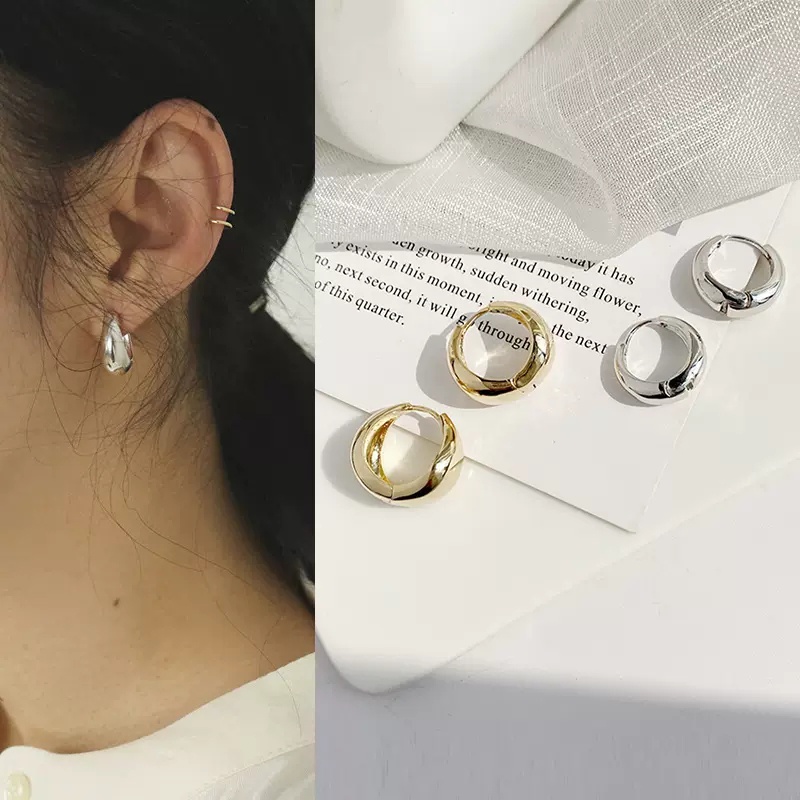 Roselife 1 Pasang Anting Tusuk Gantung Sterling Silver 925 Desain Tetesan Air Minimalis Untuk Wanita