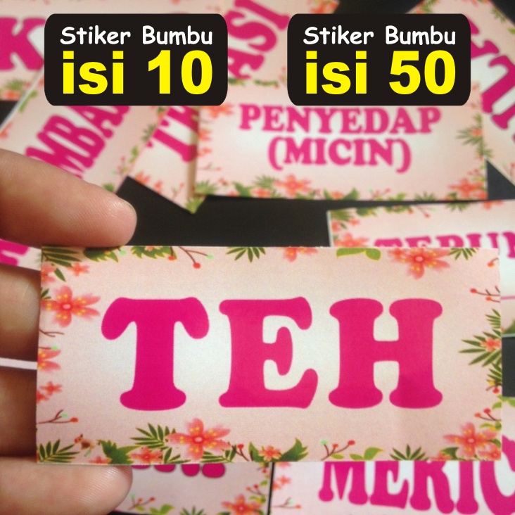 

(KODE P15) PAKET STIKER BUMBU ISI 50 & 10 | LABEL BUMBU | STIKER BUMBU DAPUR | NAMA BUMBU | STIKER WATERPROOF | STIKER TAHAN AIR DAN MINYAK | STIKER GULA | STIKER KOPI | STIKER SUSU | STIKER TEH | STIKER TEPUNG | STIKER DAPUR