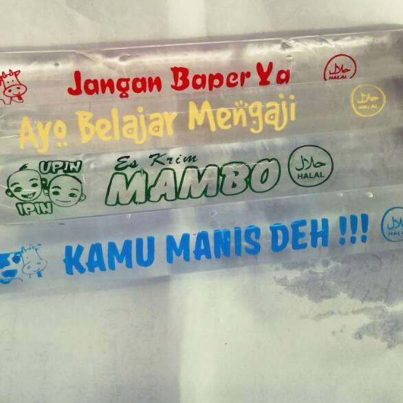 

⍐ PLASTIK ES MAMBO SABLON 3x23 ISI 100 (1 IKAT 1 WARNA) ㅕ