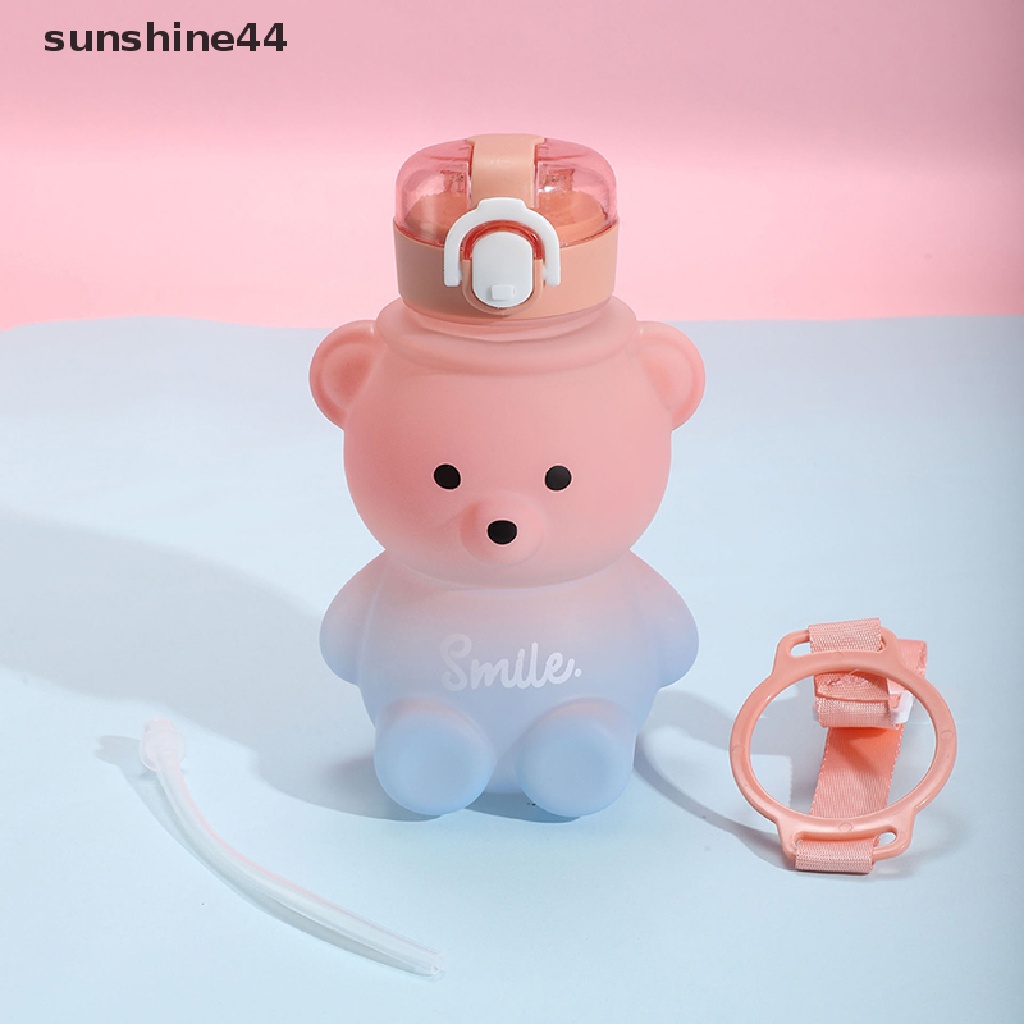 Sunshine Botol Minum Anak Portable Desain Beruang Lucu Kapasitas 800ML Untuk Olahraga / Travel