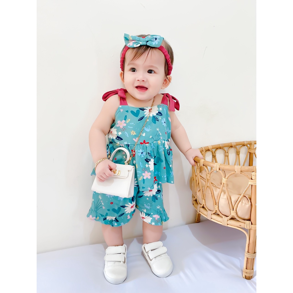 3-18 BLN SETELAN BAYI TALI OLLA BAJU BAYI PEREMPUAN FREE HEADBAND by BAJUANAKKANAYA