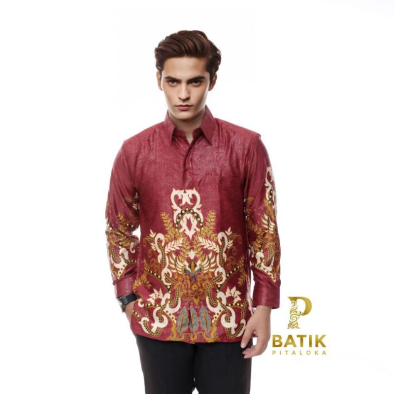 KEMEJA BATIK SEMI SUTRA SILKY HIJAU SAGE PREMIUM SUPER EMBOZS BERFURING LENGAN PANJANG m l xl xxl fashion pria exclusif