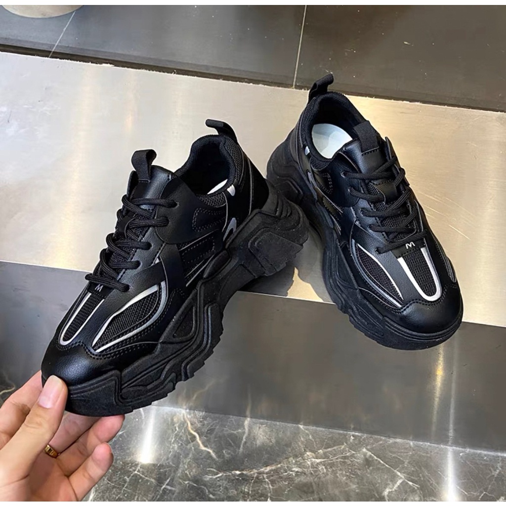 AVANCEID 1813 Sepatu Sneakers Wanita Sekolah Olahraga Sport Hitam Import