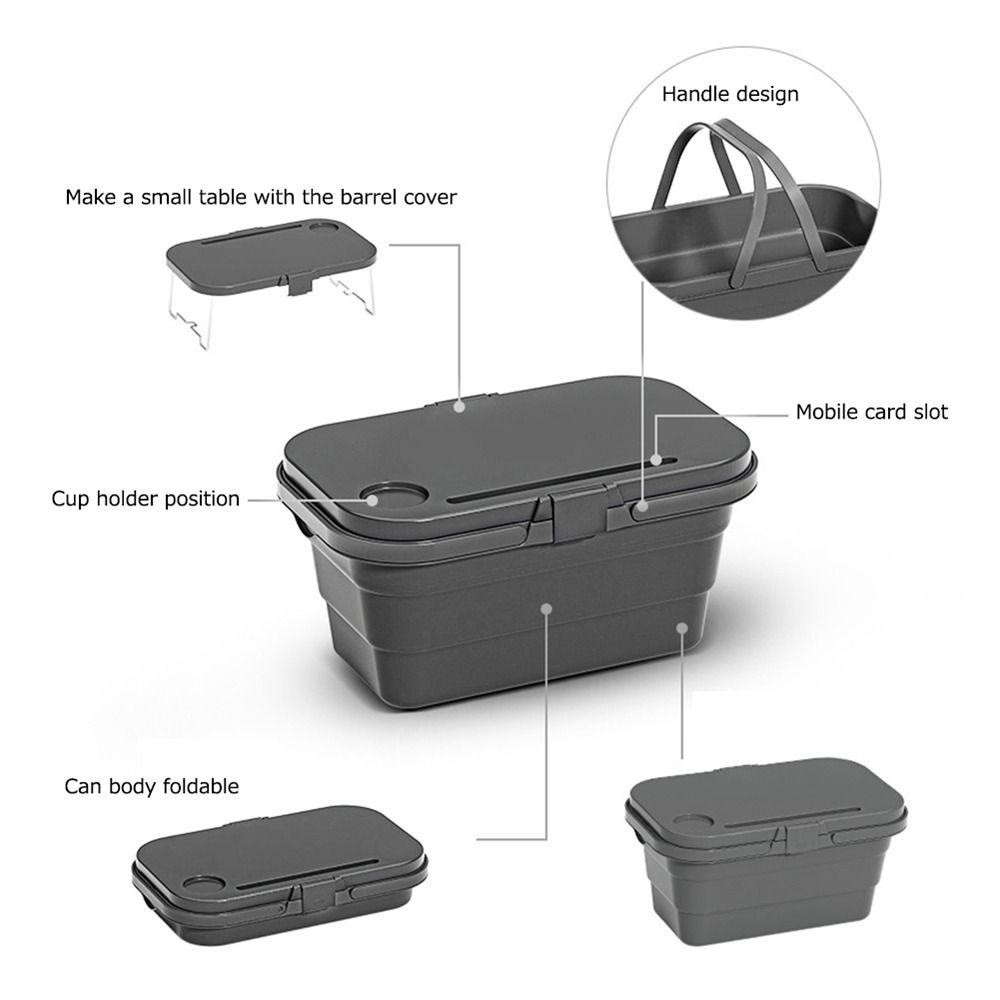 [Elegan] Storage Box Portable Meja Camping Serbaguna Tur Musim Semi Kapasitas Besar Keranjang Serba Serbi Lipat