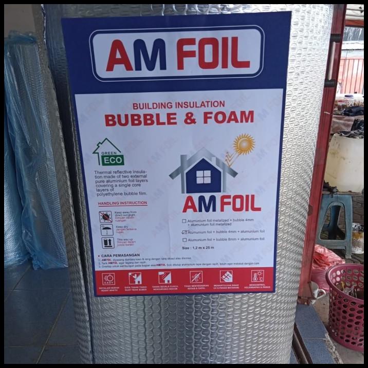 Promo Alumunium Bubble Foil Murni Peredam Panas Atap Rumah 4Mm Double Side