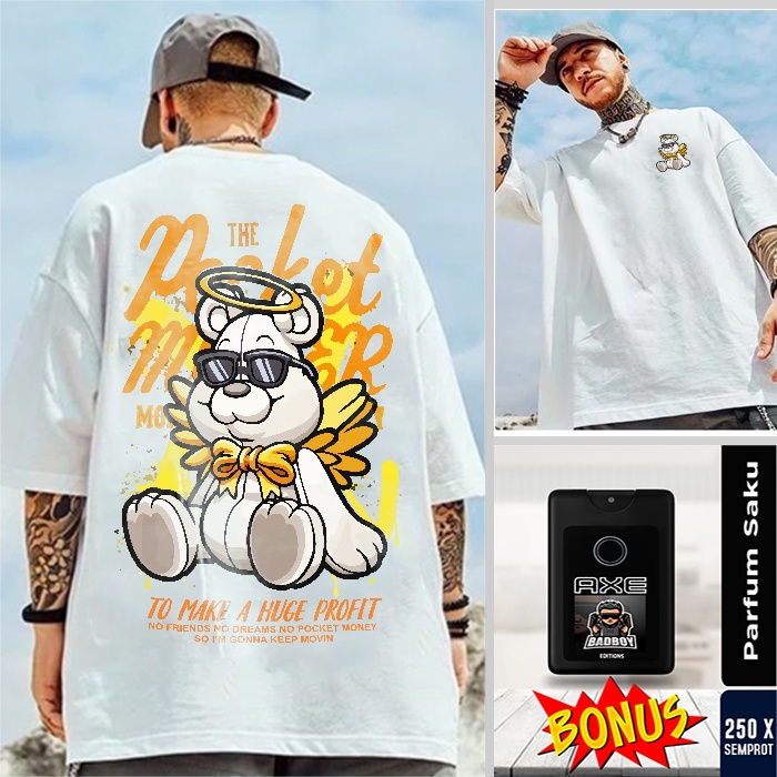 OVERSIZE T SHIRT ANIME RICH PANDA KAOS JEPANG BIG SIZE UP 5XL