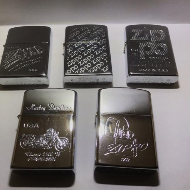 Zippo Motif 2x Denting Zippo Motif Silver Korek Unik& Antik - 2