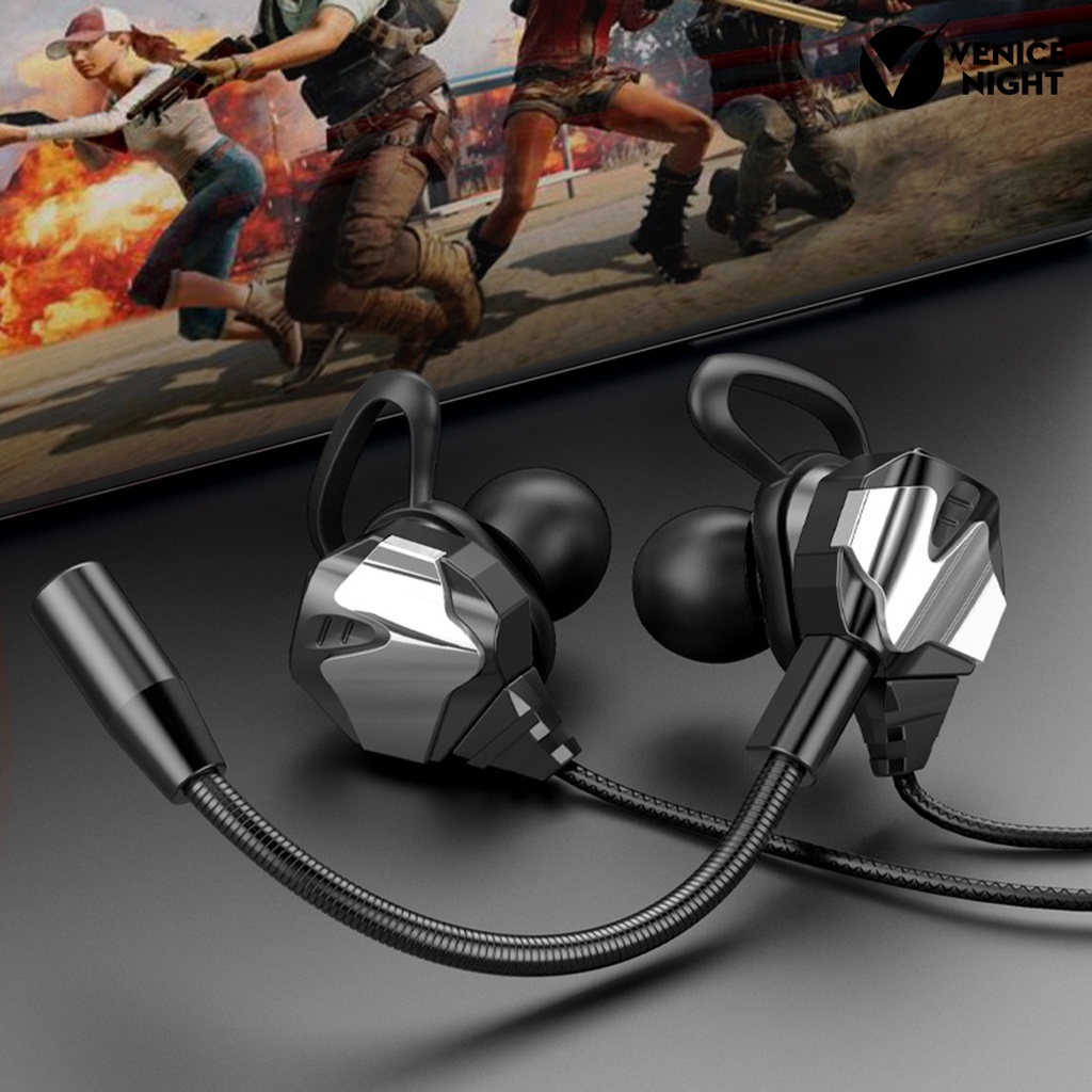 (VNEP) (Berkabel) Earphone High Fidelity Intelligent Noise Cancelling Universal 3.5mm In-ear Student Surround Gaming Earbud untuk Panggilan