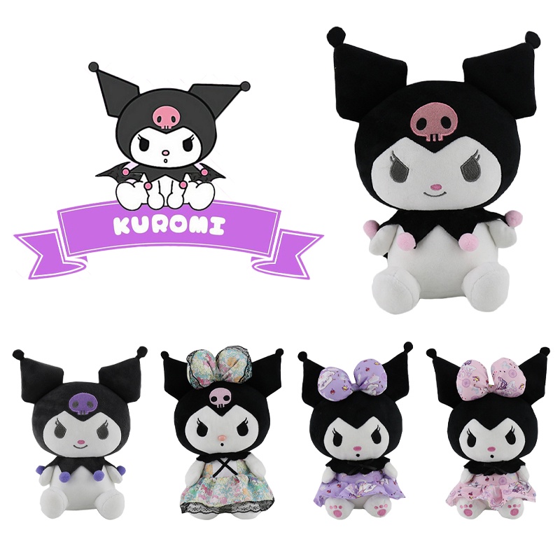 Kawaii Kuromi Mainan Mewah Princess Dress Boneka Boneka Kartun Hadiah 25cm/9.8in Lembut