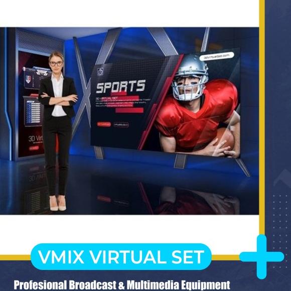 vMix 3D Virtual Backround Set include Script - Studio 014