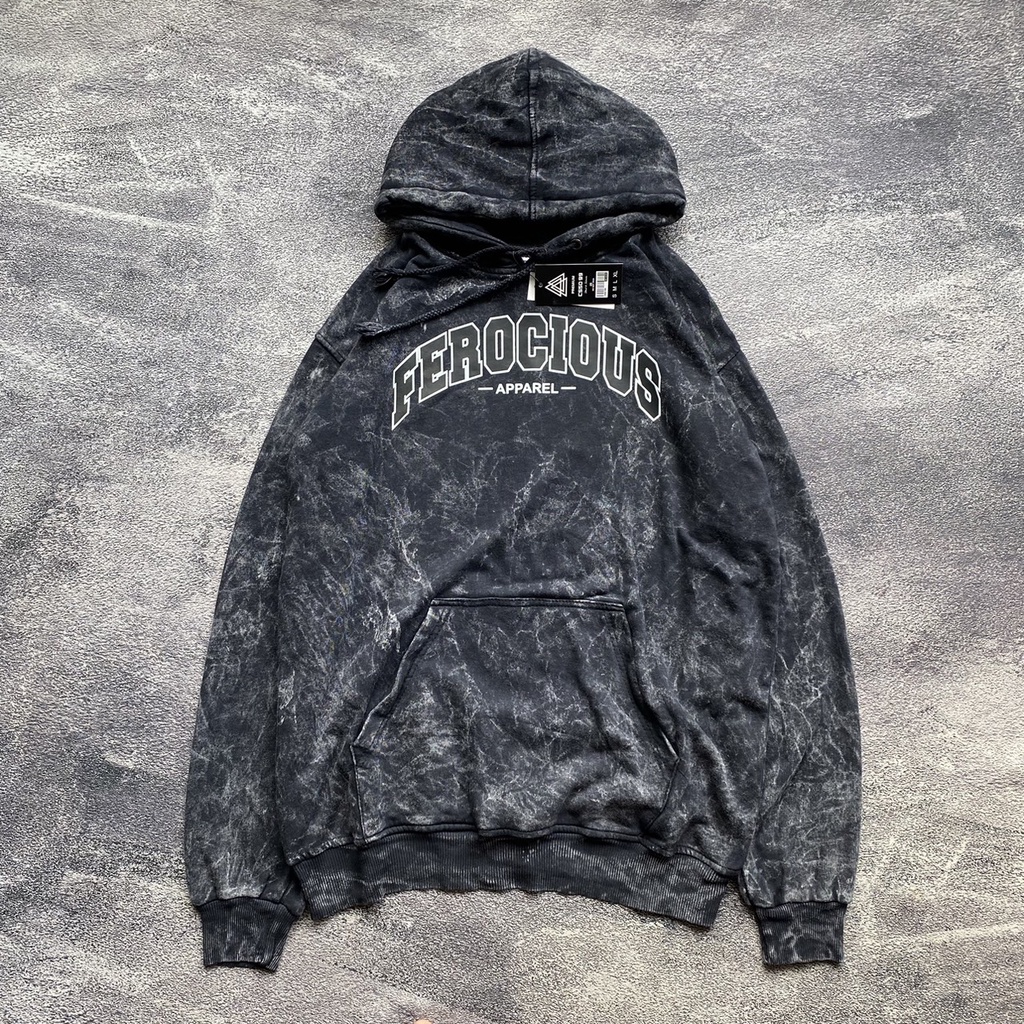 JAKET SWEATER HOODIE SANDWASH ORIGINAL FEROCIOUS FULL TAG&amp;LABEL - FREE STICKER