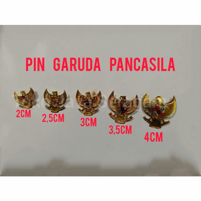 Pin Pin Garuda Peniti Kuningan Logam Resin Bros Peci Dada Paskibra