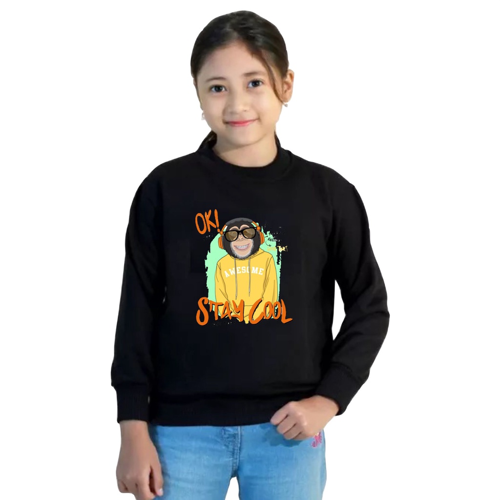 MODEL TERBARU SWEATER CREWNECK ANAK USIA 2-14 TAHUN /CREWNECK ANAK LAKI LAKI / CREWNECK PEREMPUAN TERLARIS