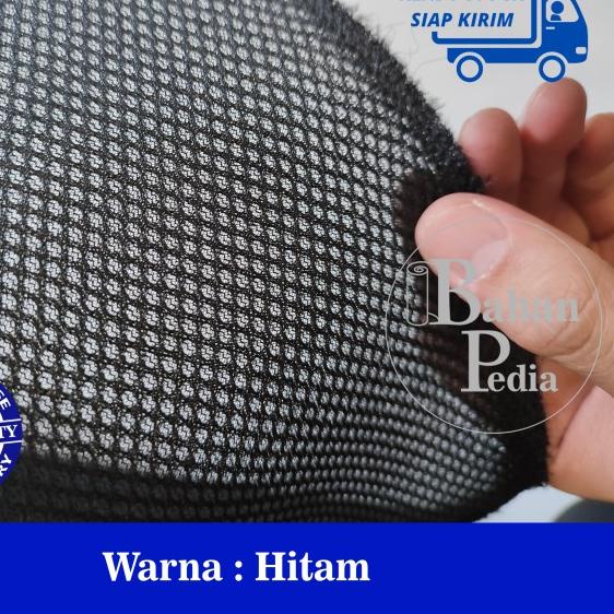 [Meter] Bahan Kain Jala Mesh Double Jaring Busa 100 x 150 cm - Hitam