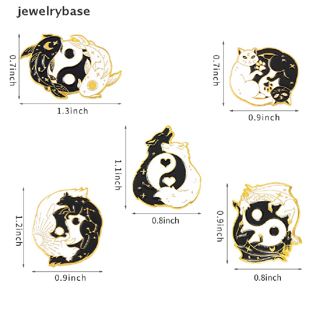 Bros Pin Enamel Desain Kartun Hewan Tai Chi Bahan Alloy Untuk Hadiah