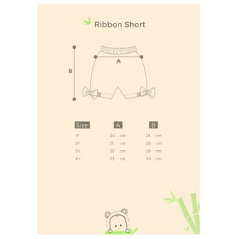 BAMBOO AND BUB RIBBON SHORT / CELANA PENDEK BAYI DAN ANAK