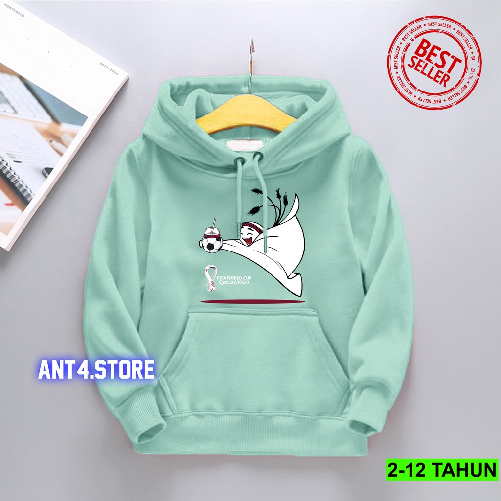 Hoodie Anak Fifa World Cup Qatar Jaket Anak Usia 2 - 12 Tahun Sweater Piala Dunia 2022