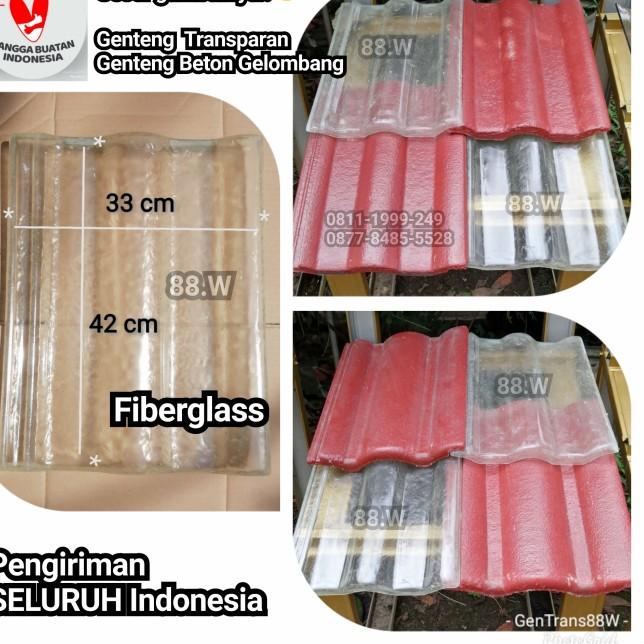 Genteng Transparan Fiber 88.W model Genteng Beton Gelombang