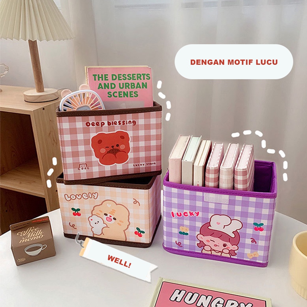 Storage Box Kotak Organizer Tempat Penyimpanan Pakaian Buku Mainan Serbaguna - SB019