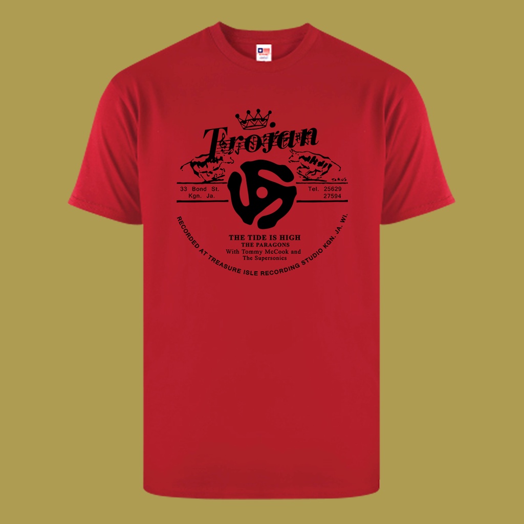 Baju Kaos Tshirt Trojan Treasure Isle Reggae Records Music