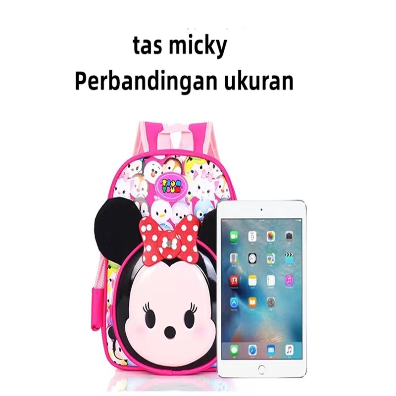 TK SD Tas Ransel Sekolah Anak Perempuan Cewek Wanita  Fashion Korea Karakter Lucu Import Tas kartun Tas Mickey