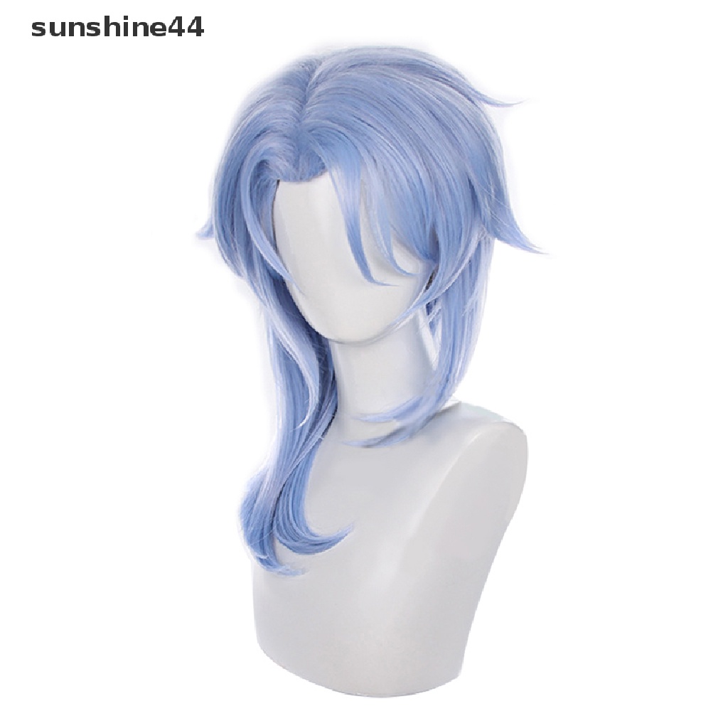 Sunshine Wig / Rambut Palsu Model Anime Genshin Impact Kamisato Ayato Untuk Cosplay