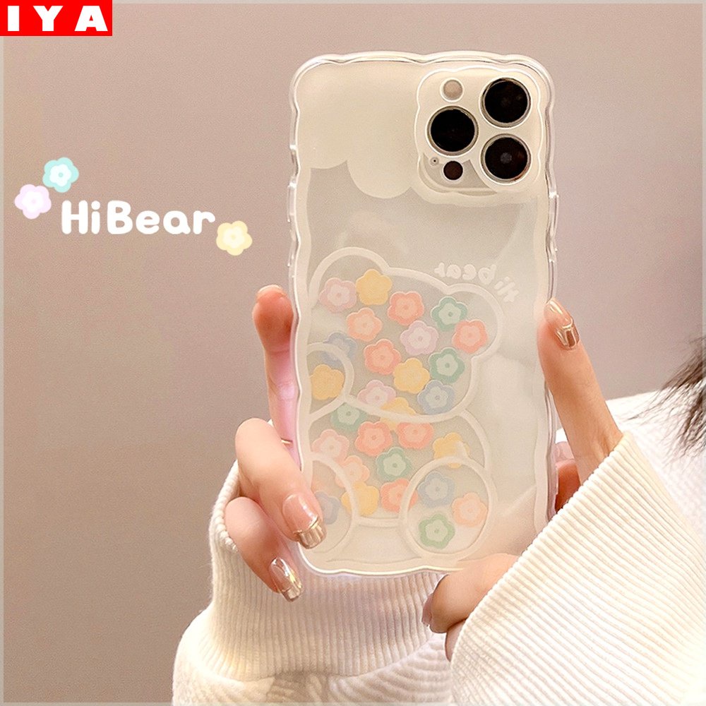 Casing IPhone 14 14 Pro MAX 11 Pro 11 Pro MAX 12 12 Pro 12 Pro MAX IPhone 13 Pro MAX X XR XS MAX 6 6S 7 8 + SE 2020 Transparan Motif Bunga