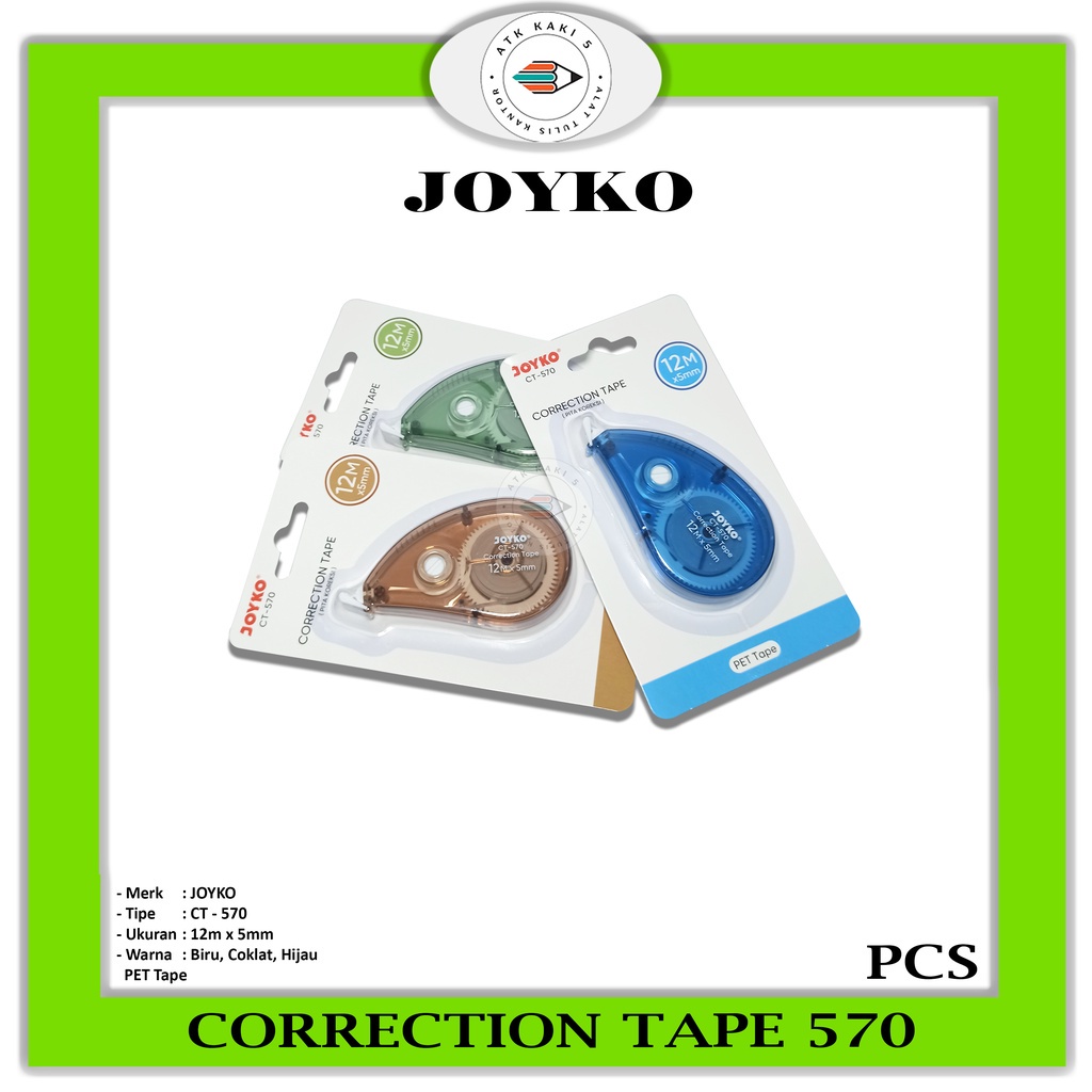 

JOYKO - Pita Koreksi Correction Tape CT - 570 12m x 5mm -Pcs