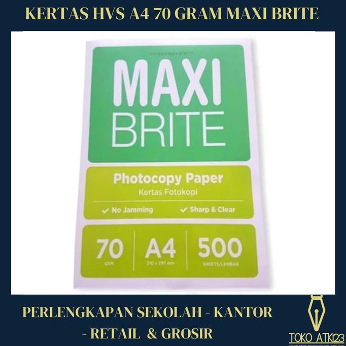 

SALE Kertas HVS A4 70 gram Merk Maxi Brite